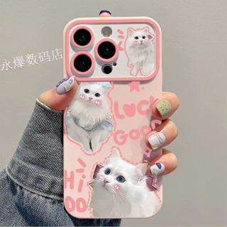 เคสโทรศัพท์มือถือนิ่ม ลายแมวภาษาอังกฤษ ขนาดใหญ่ สําหรับ Apple Iphone 14promax 13pro 12 11 7p C4TN