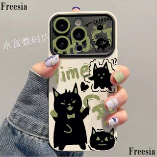 เคสมือถือ แบบนิ่ม ลายแมวผี สําหรับ Apple 14 Pro Max Iphone 13 Pro 12 11 7p XHCA