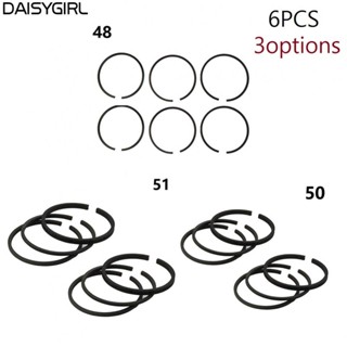 【DAISYG】Piston Ring Oil Ring 49 50 51 6pcs Accessories Air Compressor Air Pump Kit Metal