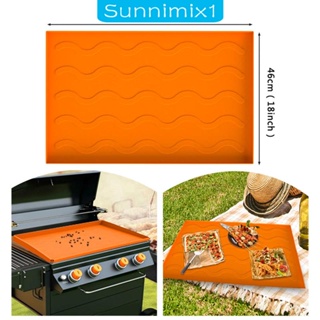 [Sunnimix1] แผ่นซิลิโคน เกรดอาหาร อุปกรณ์เสริม สําหรับย่างบาร์บีคิว