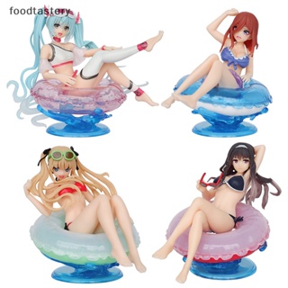 Fty ใหม่ โมเดลฟิกเกอร์ อนิเมะ Hatsune Miku Aqua Float Girls Elaina Kawaii Sit Swimming Ring Girl สําหรับเก็บสะสม