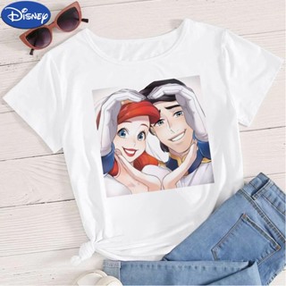 เสื้อยืดแขนสั้นBrave Disney Loungefly Fairy Grunge Little Mermaid เสื้อสวยเสื้อผ้าผู้หญิงเสื้อ T เจ้าหญิงแขนสั้นเสื้อยืด