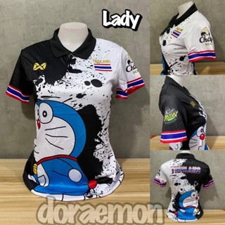 เสื้อโปโลแขนสั้น ลายอนิเมะ DORAEMON JERSEY NEW EDITION LIMITED STOCK ขนาด 100 ซม.-160 ซม. XS-3XL สําหรับผู้ใหญ่ สินค้าจากไทย