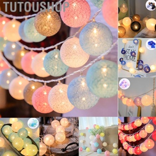 Tutoushop Coloured Lights  Plastic Ball Christmas New Year Flashing String Light for Decoration