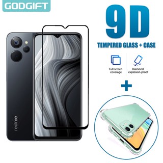 Godgift 2 in 1 ฟิล์มกระจกนิรภัยกันรอยหน้าจอ ซิลิโคน กันกระแทก สําหรับ Realme 10T 5G 10 9 8 7 Pro Pro+ 8i 7i 5G 4G