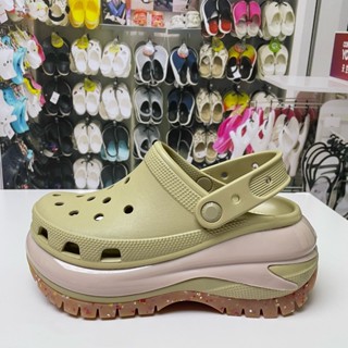 Crocs รองเท้าแตะแพลตฟอร์ม สีชา สําหรับผู้หญิง 2023|207988