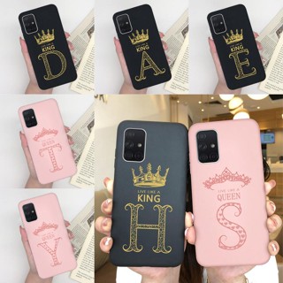 เคสมือถือ แบบนิ่ม ลายมงกุฎ ตัวอักษร หรูหรา สําหรับ Samsung Galaxy A71 5G Samsung A 71 5G