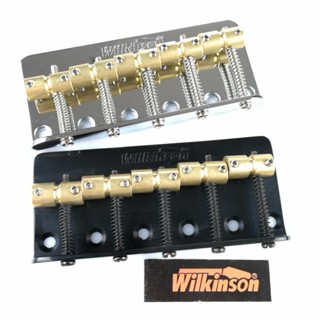 Mai-(จัดส่งรวดเร็ว)wilkinson WBBC5 สะพานสายเบสไฟฟ้า 5 สาย พร้อมอานทองเหลือง สีเงิน สีดํา สําหรับแจ๊สเบส