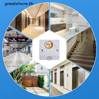 Greatshore E27 หลอดไฟ LED สวิตช์เซนเซอร์ตรวจจับการเคลื่อนไหว PIR