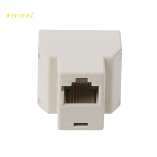 Weroyal อะแดปเตอร์เชื่อมต่ออีเธอร์เน็ต RJ45 CAT5 CAT5E 1to2