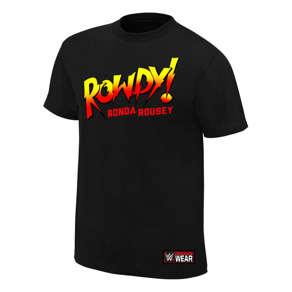 ขายดี เสื้อยืดลําลอง แขนสั้น พิมพ์ลาย Wwe Ronda Rousey Rowdy Ronda Rousey คลาสสิก เข้ากับทุกการแต่งก