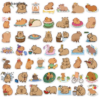 【KETH】ชุดสติกเกอร์ ลาย Capybara น่ารัก สําหรับติดตกแต่งแล็ปท็อป กีตาร์ สมุดภาพ และวารสาร 50 ชิ้น