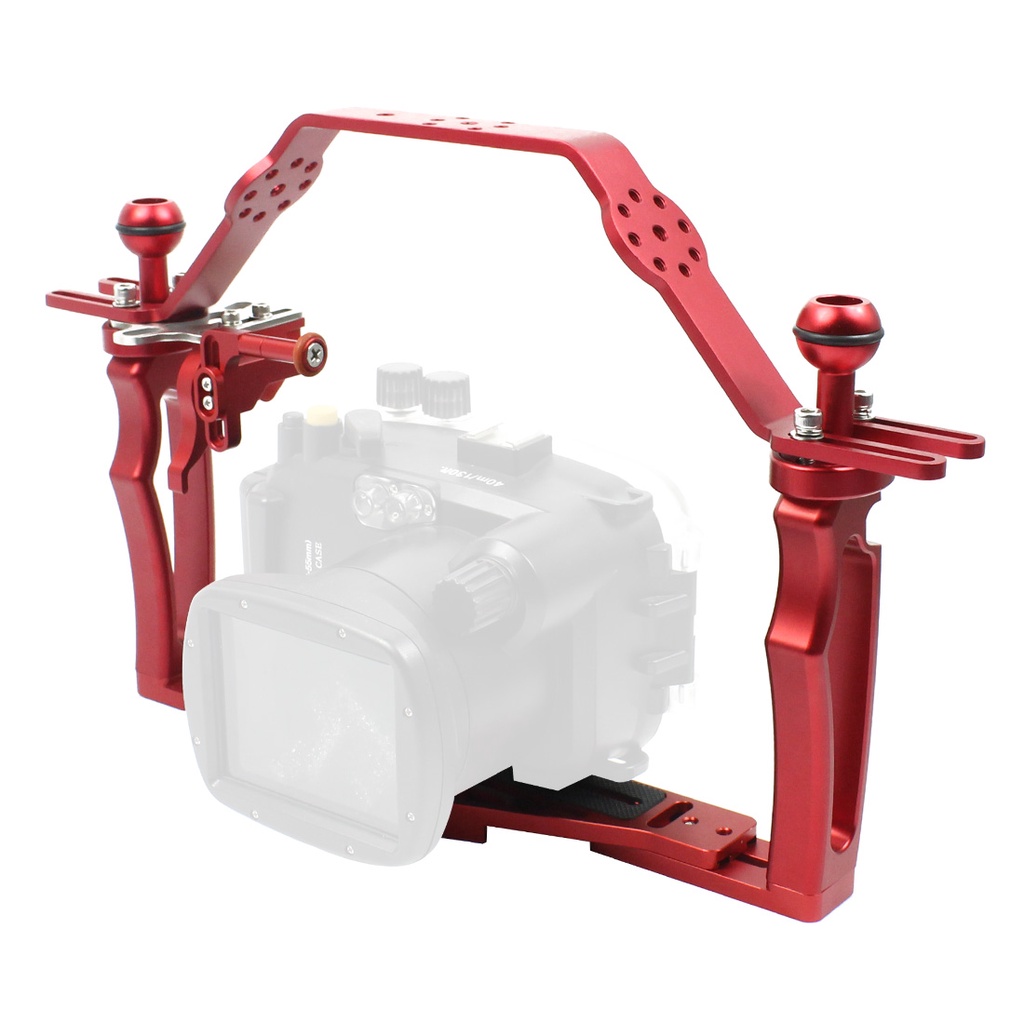 Feichao สําหรับ GoPro Hero 13 / 12 / 11 / 10 / 9 / 8 กล้อง DSLR Dual Handle ถาดวงเล็บดําน้ํา Stabilizer Rig การถ่ายภาพ