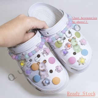 Candy Color Matte Violent Bear CROCS Jibbitz set（ไม่รวมรองเท้า）CROCS Jibbitz จี้กระดุม 3D อุปกรณ์เสริม สําหรับตกแต่งรองเท้า diy