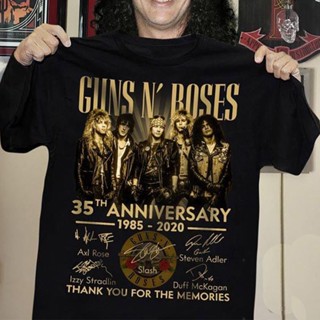 เสื้อยืดคอกลม ผ้าฝ้าย พิมพ์ลาย Guns N Roses 35Th Anniversary 1985-2022 Thank You For The Memories สําหรับผู้ชาย ผู้หญิง