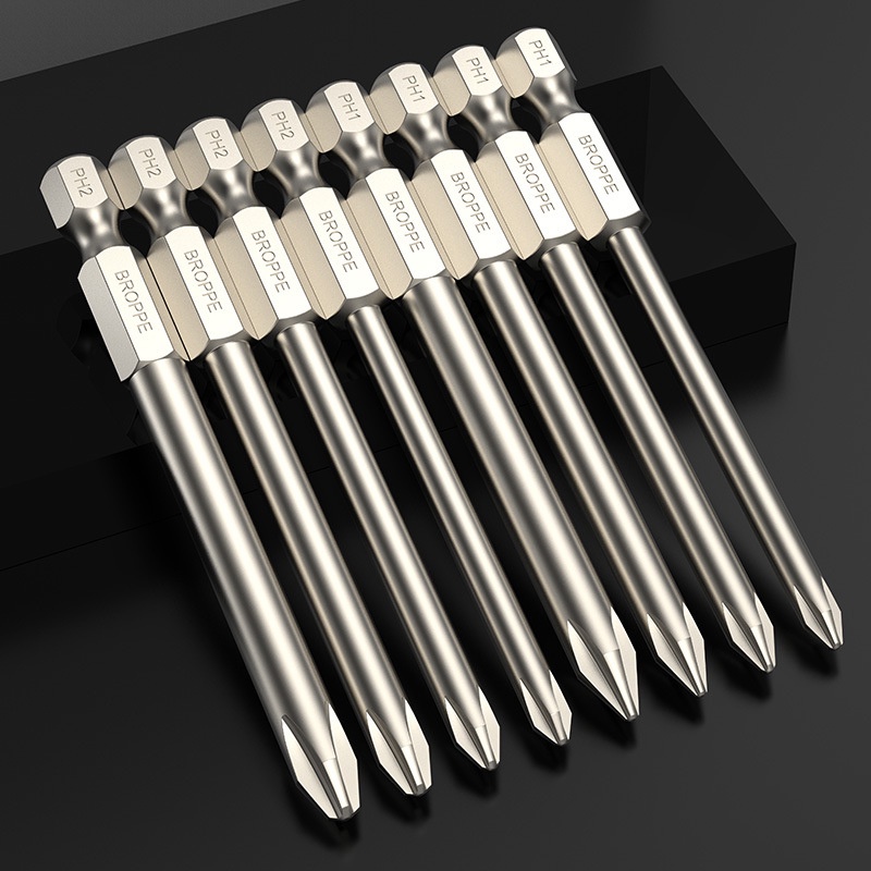 10 ชิ้น Phillips Cross Head ไขควงบิต 75/100 มม.ความยาว PH00/PH0/PH1/PH2, แม่เหล็ก S2 เหล็ก 1/4 "Hex Shank Cross Ended สกรู Driver Bits สําหรับไขควง