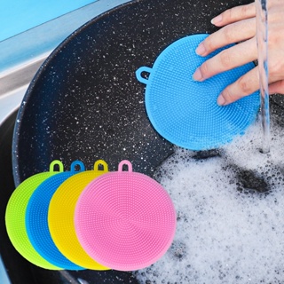 COMELY ฟองน้ำล้างจาน ที่ล้างจาน PVC แปรงทำความสะอาดห้องครัว ทำความสะอาด ขจัดคราบหนัก คราบฝัง