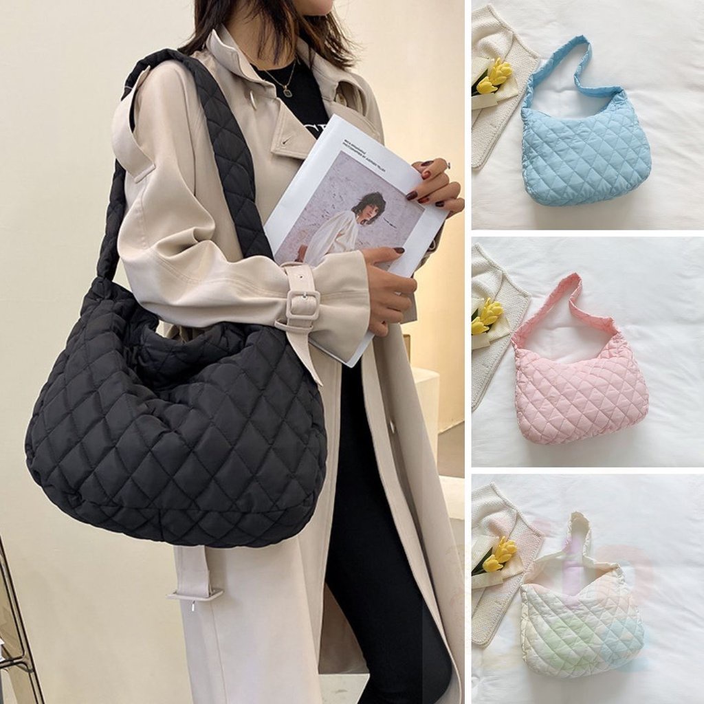 👨‍👨‍👧‍👧KIDDEE👩‍❤️‍👩 กระเป๋าสะพายไหล่ กระเป๋าถือ ลายตาราง สําหรับผู้หญิง ฮิตมาก #BAG012