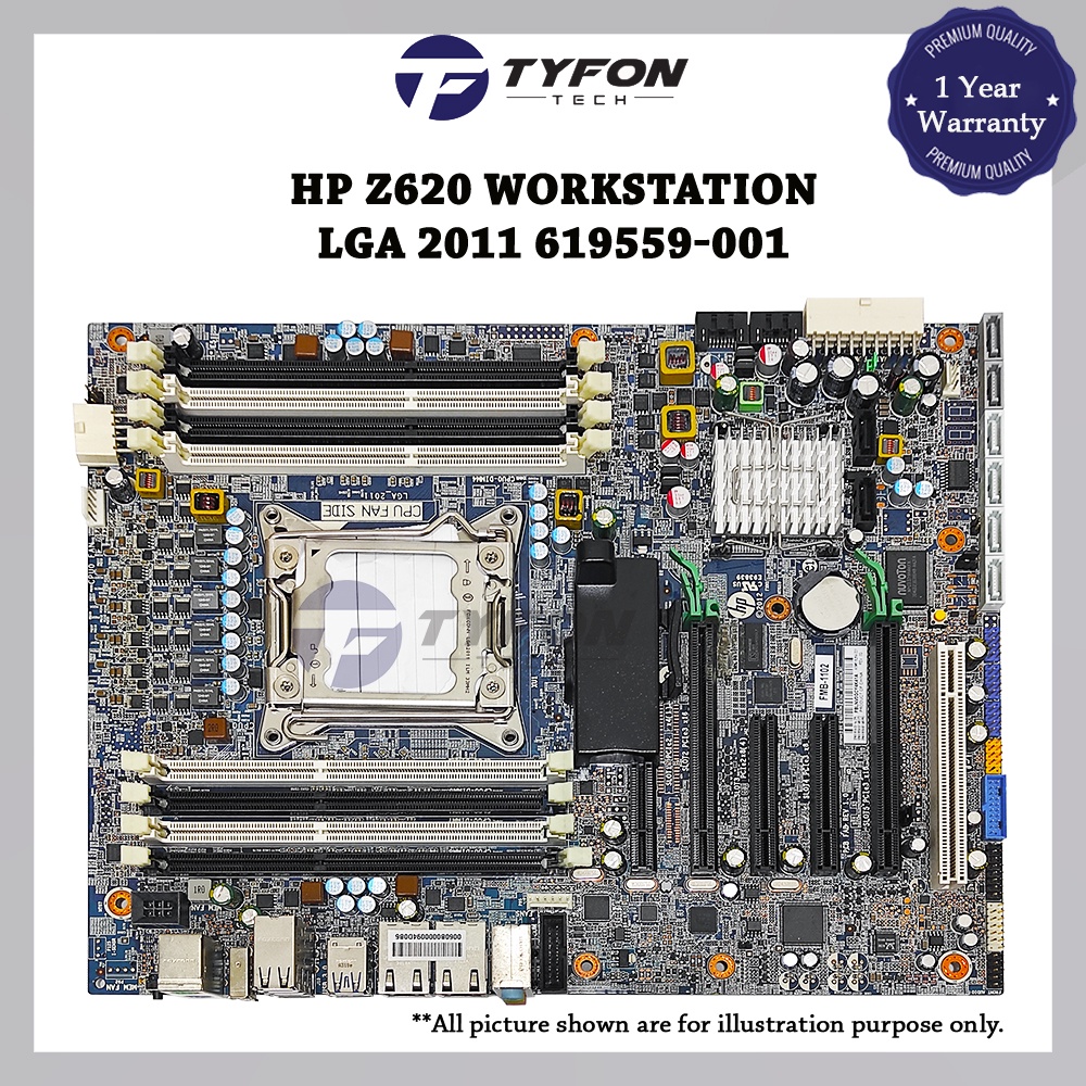ชิปเมนบอร์ดเซิร์ฟเวอร์เวิร์กสเตชัน HP Z620 X79 LGA 2011 C602 619559-001(ตกแต่งใหม่)