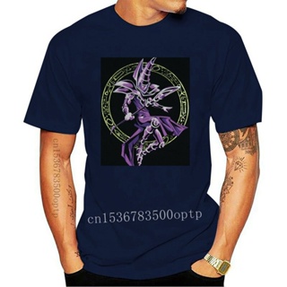 คอลูกเรือเสื้อยืดผ้าฝ้าย พิมพ์ลายอนิเมะ Yu Gi Oh Dark Magician ของแท้ CObfdg03BJeiga68S-5XL