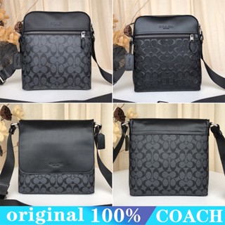 Coach f71765 กระเป๋าสะพายผู้ชาย/กระเป๋านักบิน/กระเป๋าสี่เหลี่ยม/กระเป๋าผู้ชายแบบฝาพับ