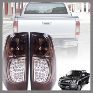 ไฟท้าย dmax D-max ดีแม็กซ์ ไฟท้ายLED isuzu dmax 2007 LED รมดำ สโมก จัดส่งไว ** *