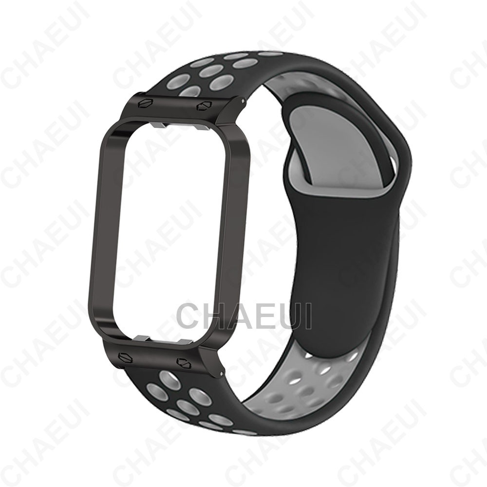 2in1 สายคล้อง พร้อมเคส สายรัดข้อมือ แบบเปลี่ยน สําหรับ Redmi Smart band 2 / Xiaomi mi band 7 pro / Xiaomi Smart band 8 Active Strap