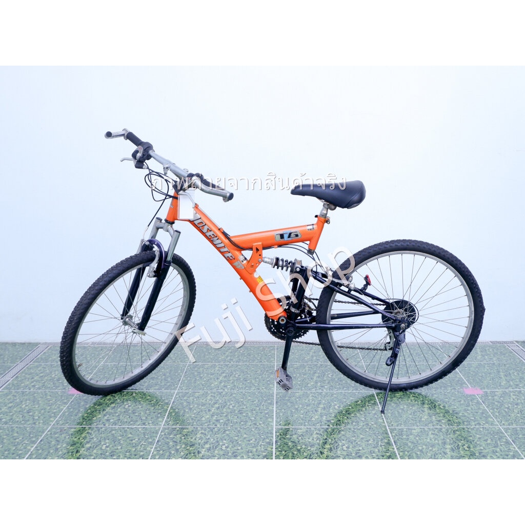 จักรยานเสือภูเขาญี่ปุ่น - ล้อ 26 นิ้ว - มีเกียร์ - มีโช๊ค - สีส้ม [จักรยานมือสอง]