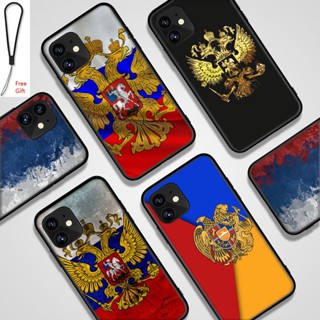 เคสโทรศัพท์มือถือ กันกระแทก ลายธงชาติรัสเซีย Armenia Albania พร้อมสายคล้อง สําหรับ VIVO Y50 2020 Y30 Y11S Y20A Y20G Y85 V9 Z3X Z1 Y91C Y1S Y95 Y93 Y91 Y91T U1 V15 S1 Pro 4G