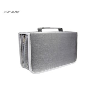 Instylelady 128 แผ่น ดีวีดี ซีดี ที่ใส่ซิป อัลบั้ม จัดเก็บ กระเป๋าสตางค์ กระเป๋าจัดระเบียบ