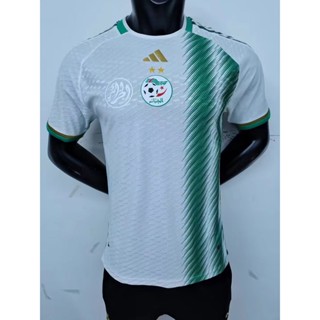 เสื้อกีฬาแขนสั้น ลายทีมชาติฟุตบอล Algeria 22-23 ชุดเหย้า สําหรับผู้ชาย ไซซ์ S - 2XL