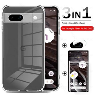 Protector Cover Clear Case + Screen soft hydrogel film + Camera Film For huawei For For Google Pixel 6A 6 A A6 7A 7 A7 Gg Pixel7 Pixel6