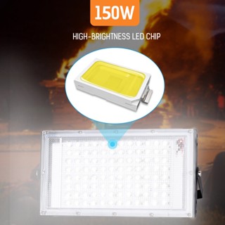 Lighting สปอตไลท์ ไฟสว่าง Spotlight LED 100W/150W/200W DC 12V-85V (ใช้ไฟ12V-85V) IP65 แสงขาว/แสงเหลือง สายยาว2เมตร