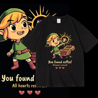 เสื้อ Zelda สกรีนลายสวยงาม ใส่ได้ทั้งชายหญิง ลายการ์ตูน เสื้อผ้าแฟชั่น เสื้อยืด cotton แขนสั้นคอกลม พร้อมส่ง