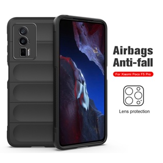 เคสโทรศัพท์ซิลิโคน TPU แบบนิ่ม ทรงสี่เหลี่ยม กันกระแทก สําหรับ Xiaomi Poco F5 Pro F5Pro F4 F3 Pocophone F4 F5 5G