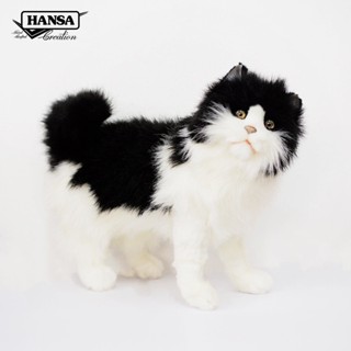 4221 ตุ๊กตาแมวสีดำขาว Hansa Creation