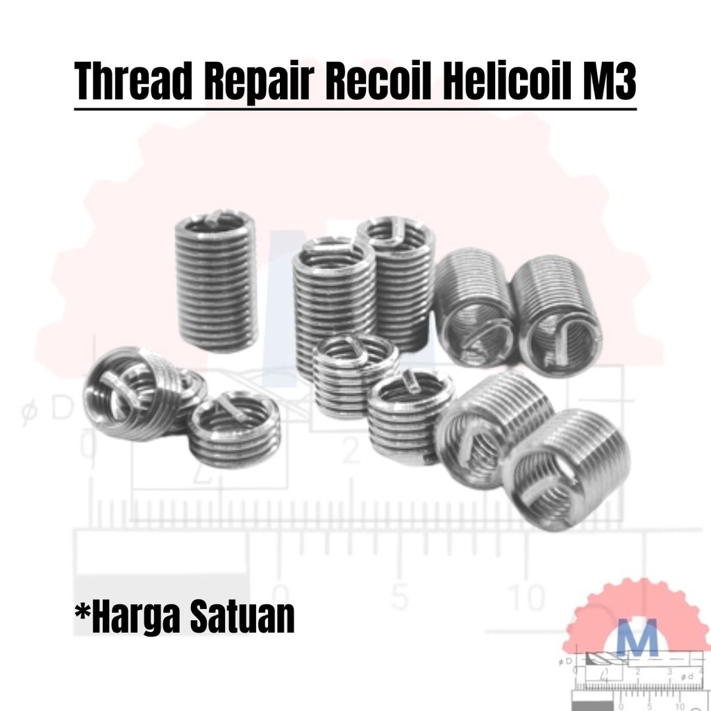 Ms7 Helicoil M3 เกลียวซ่อมแทรก recoil M 3x0.5 mch