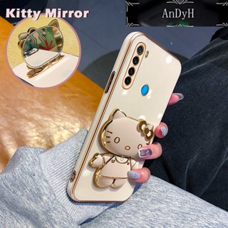 Andyh เคสโทรศัพท์มือถือ แบบกระจก พับได้ ลายการ์ตูน Hello Kitty สําหรับ Xiaomi Redmi Note 8 Note 9T