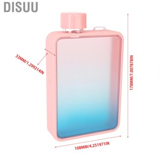 Disuu 300ml Flat Water Bottle  Leakage Proof  Flat Water Bottle Portable  for Camping