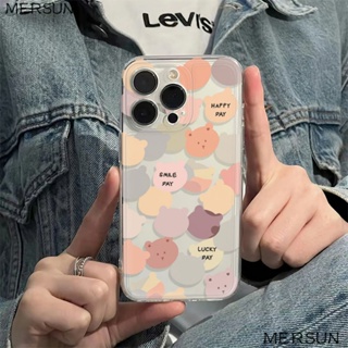 ✅เคสโทรศัพท์มือถือ แบบนิ่ม ลายหมี กันกระแทก สําหรับ Apple iPhone12 6ins plus13max781114Pro UBNO