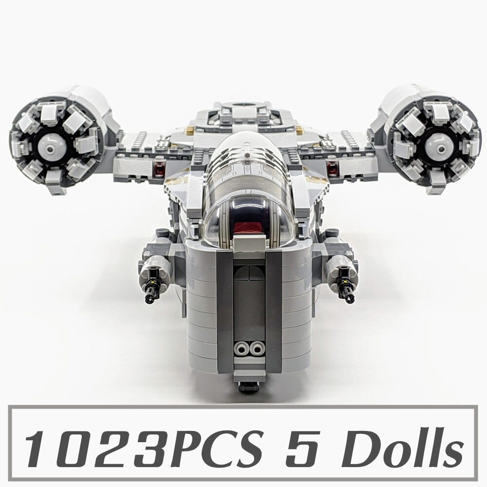 Disney Spaceship Stars Fighter Space Wars Razor Crest Kid Gift Yoda Toys Fit 75292 Building Blocks B