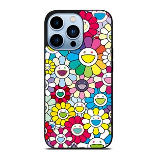 เคสโทรศัพท์มือถือ กันตก ป้องกัน ลายดอกไม้ Takashi Murakami สําหรับ IPhone 14 Plus 13 Pro Max 12 Mini X