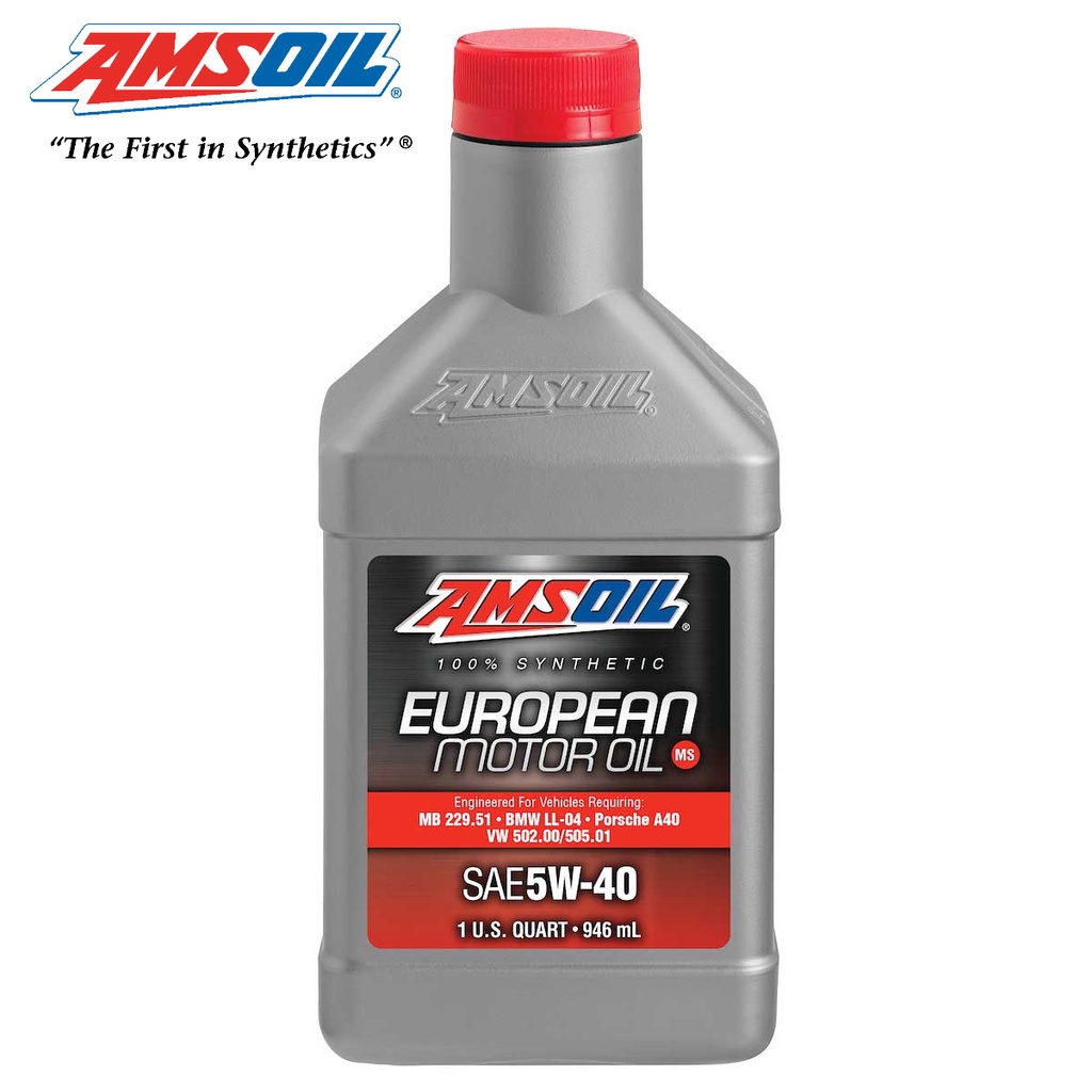 AFL-QT AMSOIL รถสูตร 5W40 MS ปรับปรุง ESP SYNTHETIC MOTOR OIL (MID SAPS) 1QT/946ML