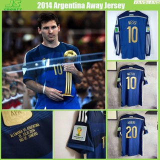 เสื้อกีฬาแขนสั้น ลายทีมชาติฟุตบอล Argentina Jersey 2014 Messi DI MARIA 2014