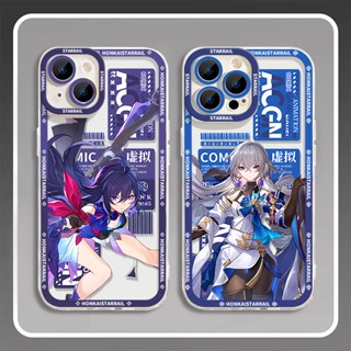 เคสโทรศัพท์มือถือซิลิโคน TPU ใส แบบนิ่ม ลาย Honkai Star Rail กันกระแทก สําหรับ iPhone 11 14 13 12 Pro Max Bronya XS XR X 8 7 6S Plus Mini Seele