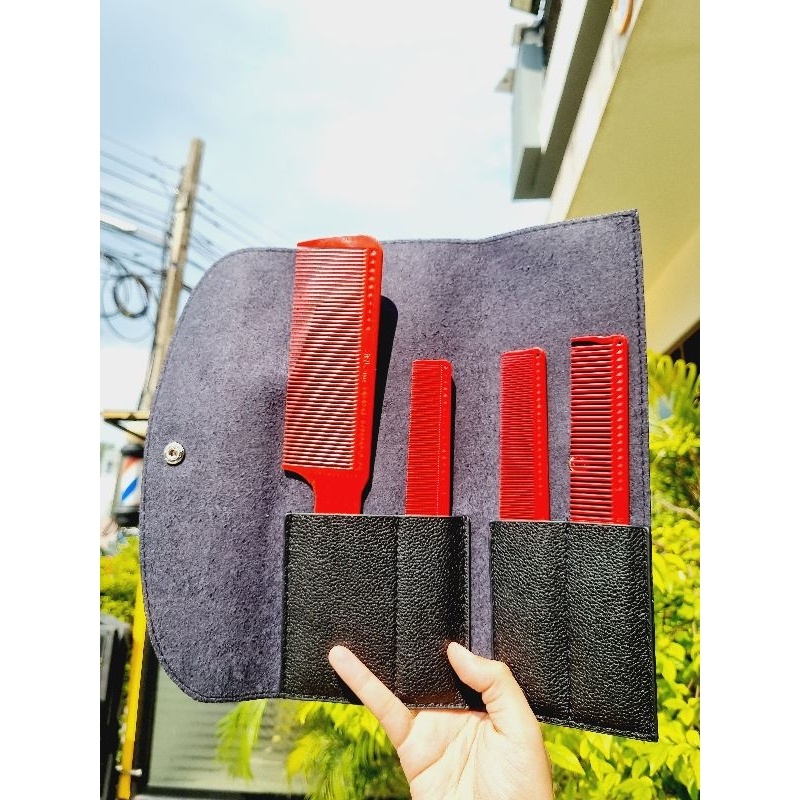 หวีตัดผม หวีเฟด ชุดหวีJRL พร้อมกระเป๋าใส่หวี สกรีนjrl ตัดผมชาย บาร์เบอร์