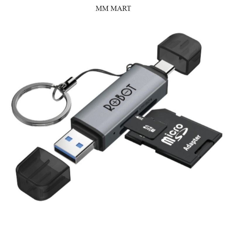 เครื่องอ่านการ์ด Robot CR202S 2 in 1 USB-C และ USB 3.0 SD TF Card ของแท้