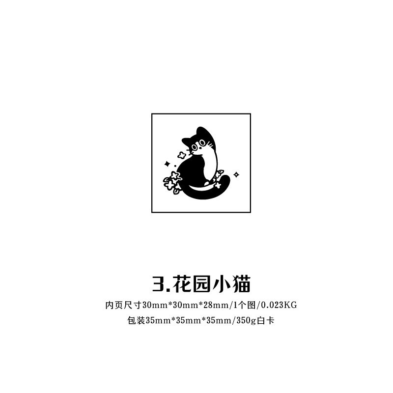 Kawaii ไม ้ แสตมป ์ ยางแมวออกแบบแสตมป ์ ไม ้ สําหรับ DIY Crafting Scrapbook ภาพวาดตัวอักษรไดอารี ่ การ ์ ดทํา - รูปที่ 4