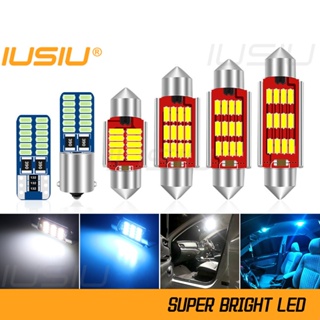 Iusiu T10 หลอดไฟ BA9S Led Festoon 31 มม. W5W WY5W T4W ไฟอ่านหนังสือ ภายในรถยนต์ 36 มม. 39 มม. 41 มม. ไฟแสดงสถานะประตูท้าย เพดาน รถจักรยานยนต์ ไฟสัญญาณ