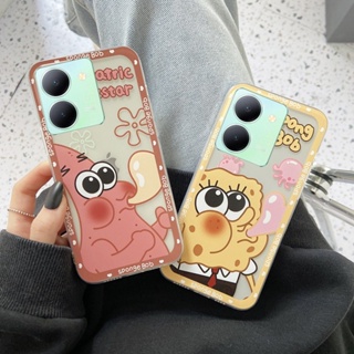 ใหม่ พร้อมส่ง เคสโทรศัพท์มือถือ ซิลิโคนนิ่ม TPU ใส ลายการ์ตูนสพันจ์บ็อบ แพทริก สตาร์ 2023 สําหรับ VIVO Y78+ Y27 Y36 4G 5G Y02t